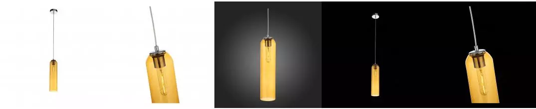 SL1145.193.01 Светильник подвесной ST-Luce Хром/Янтарный E27 1*60W