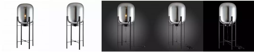 SL1050.715.01 Торшер ST-Luce Чёрный/Дымчатый E27 1*40W