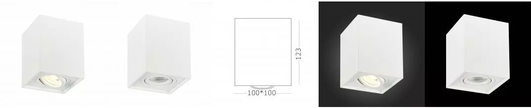 ST109.507.01 Светильник потолочный Белый GU10 1*50W  L100xW100xH123 220V Без ламп · без серии, St Luce, ST109.507.01 ST109.507.01 Светильник потолочный Белый GU10 1*50W  L100xW100xH123 220V Без ламп · без серии, St Luce, ST109.507.01