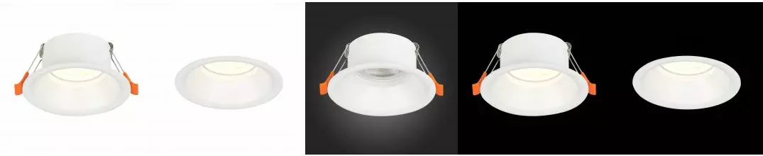 ST201.508.01 Светильник встр. Белый GU10 1*50W  D89xH40 220V Без ламп