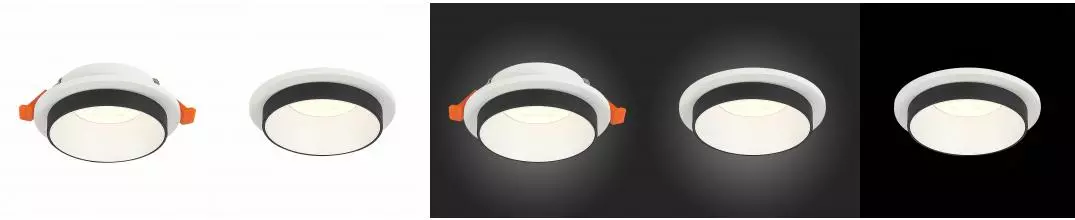 ST206.508.01 Светильник встр. Белый GU10 1*50W  D92xH38 220V Без ламп