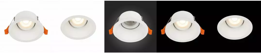 ST207.508.01 Светильник встр. Белый GU10 1*50W  D103xH52 220V Без ламп