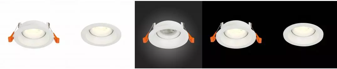 ST208.508.01 Светильник встр. Белый GU10 1*50W  D94xH40 220V Без ламп