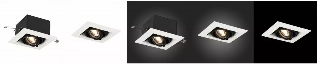 ST250.548.01 Светильник встр. Черный GU10 1*50W  L126xW126xH70 220V Без ламп