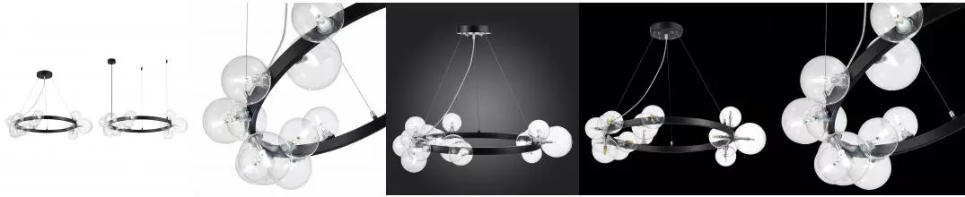 SL1165.403.15 Светильник подвесной ST-Luce Черный/Прозрачный G4 15*5W