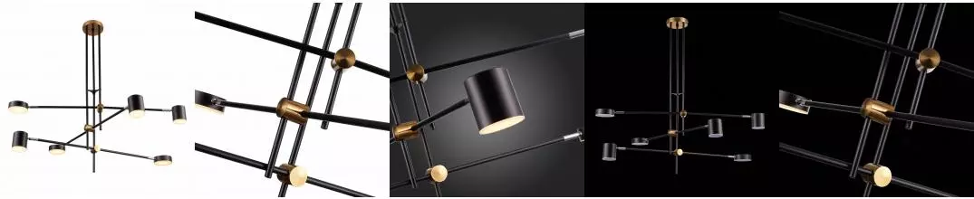 SL1604.432.06 Светильник потолочный ST-Luce Черный, Латунь/Черный LED 6*5W 3000K