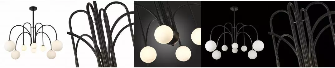 SL1204.402.08 Люстра потолочная ST-Luce Черный/Белый G9 8*5W