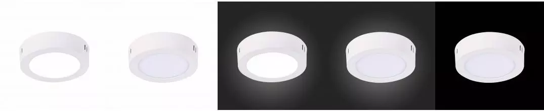 ST112.532.06 Светильник настенно-потолочный Белый LED 1*6W 3000K 330Lm Ra80 120° IP20 D110xH28 90-26