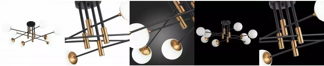 SL1203.402.08 Люстра потолочная ST-Luce Бронза,Черный/Белый E27 8*40W