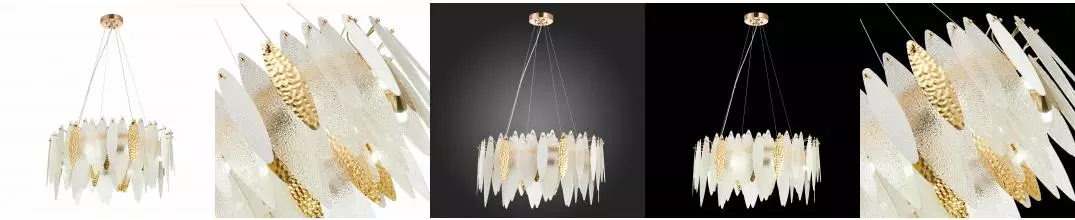 SL1224.203.08 Люстра подвесная ST-Luce Золотистый/Прозрачный, Белый E14 8*60W