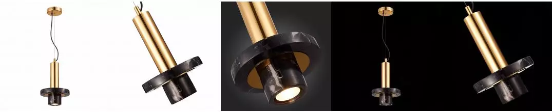 SL1210.403.01 Светильник подвесной ST-Luce Золотистый/Черный GU10 1*5W