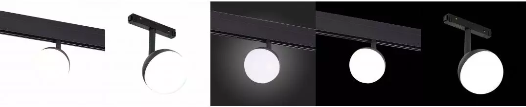 ST358.436.07 Магнитный трековый светильник Черный LED 1*7W 3000K 520Lm Ra>80 120° IP20 L120xW90xH192