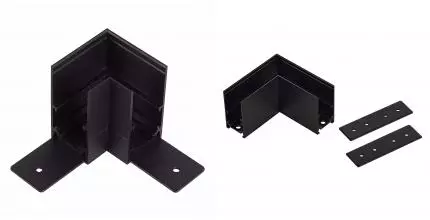 ST007.419.00 Угол-соединитель для подвесного / накладного магнитного шинопровода  ST-Luce Черный