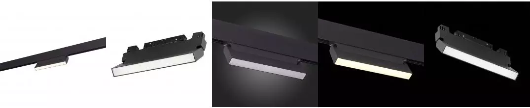 ST363.436.12 Магнитный трековый светильник Черный LED 1*12W 3000K 720Lm Ra>90 120 IP20 L219xW22xH108