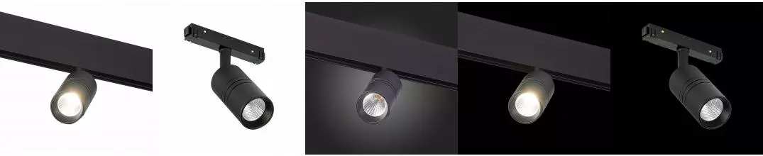 ST365.436.07 Магнитный трековый светильник Черный LED 1*7W 3000K 595Lm Ra>90 36° IP20 L-xW44xH90 48V