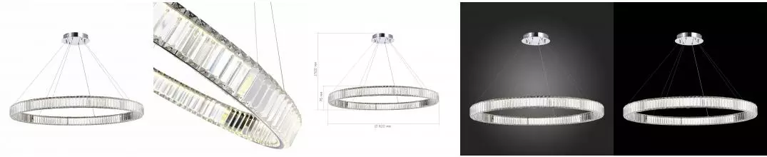SL1622.183.01 Люстра подвесная ST-Luce Хром/Прозрачный LED 1*52W 4000K SL1622.183.01 Люстра подвесная ST-Luce Хром/Прозрачный LED 1*52W 4000K