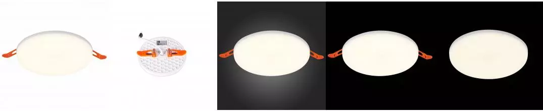 ST700.538.22 Светильник встр. Белый LED 1*22W 3000K 1 890Lm Ra80 180° IP44 D170xH20 85-265V