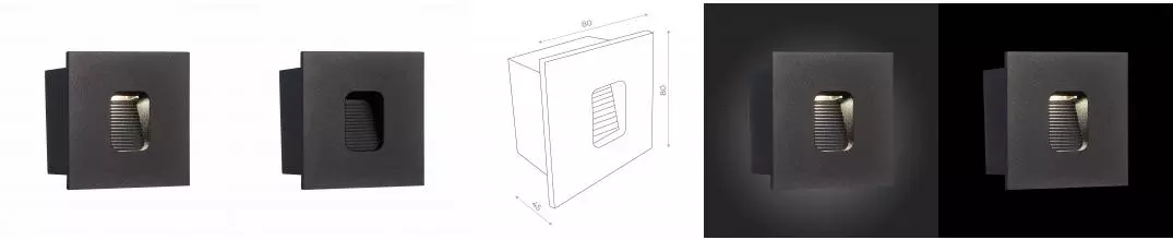 SL9501.441.01 Светильник уличный настенный ST-Luce Черный LED 1*1W 4000K