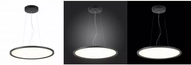 ST602.443.56 Светильник подвесной Чёрный LED 1*56W 4000K 5 040Lm Ra>80 120 IP20 D600xH36 185-265V