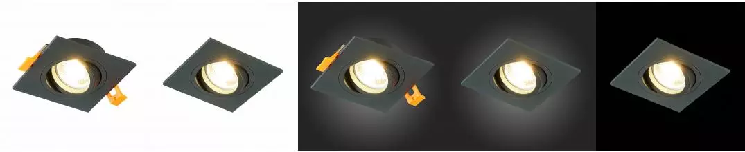 ST251.408.01 Светильник встр. Черный GU10 1*50W  IP20 L92xW92xH27 220V Без ламп · без серии, St Luce, ST251.408.01