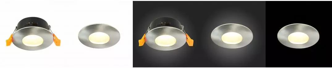 ST213.118.01 Светильник встр. Никель GU10 1*50W  IP44 D84xH50 220V Без ламп