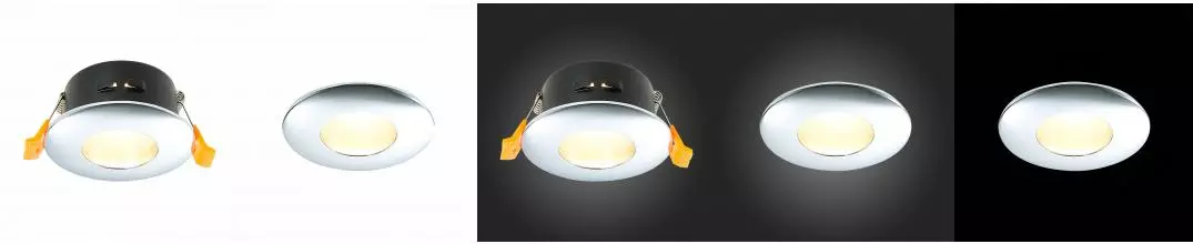 ST213.108.01 Светильник встр. Хром GU10 1*50W  IP44 D84xH50 220V Без ламп · без серии, St Luce, ST213.108.01