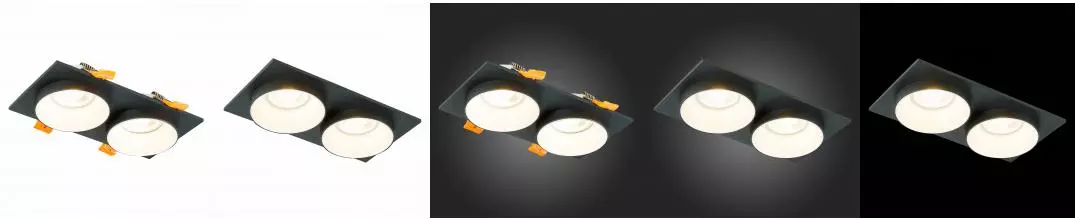 ST206.428.02 Светильник встр. Черный GU10 2*50W  IP20 L175xW92xH38 220V Без ламп