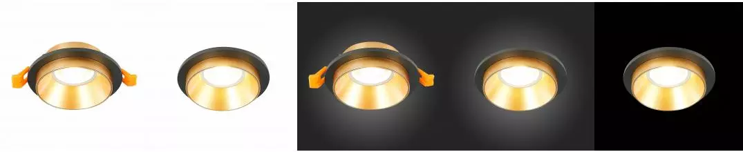 ST206.248.01 Светильник встр. Черный GU10 1*50W  IP20 D92xH38 220V Без ламп