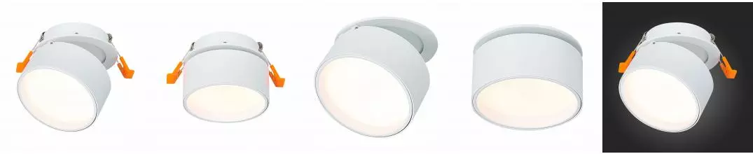 ST651.538.09 Встраиваемый поворотный светильник Белый LED 1*9W 3000K 720Lm Ra>90 120° IP20 D85xH68 1