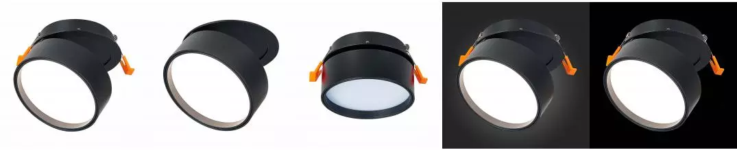 ST651.448.14 Встраиваемый поворотный светильник Черный LED 1*14W 4000K 1 100Lm Ra>90 120° IP20 D105x