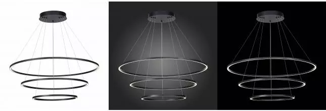 ST605.443.114 Светильник подвесной ST-Luce Чёрный/Белый LED 1*114W 4000K