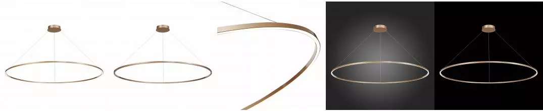 ST605.243.72 Светильник подвесной ST-Luce Золотистый/Белый LED 1*72W 4000K