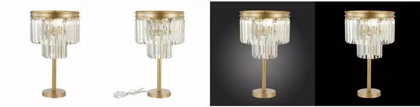 SL1624.204.03 Прикроватная лампа ST-Luce шампань/прозрачный E14 3*40W