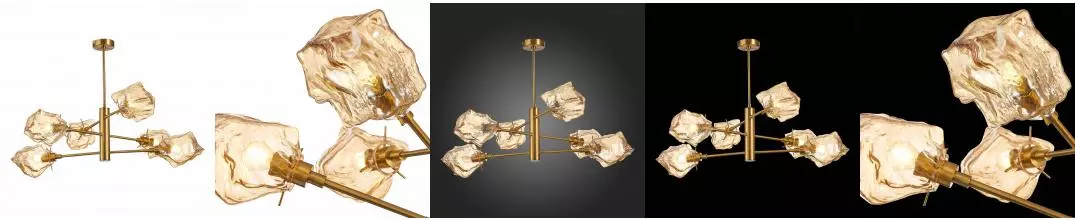 SL1175.302.06 Люстра потолочная ST-Luce Латунь/Янтарный E14 6*40W