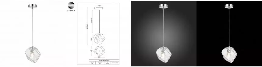 SL1175.103.01 Светильник подвесной ST-Luce Хром/Прозрачный E14 1*40W