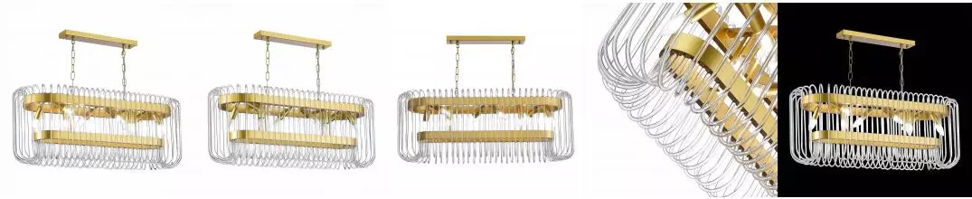 SL1228.203.08 Люстра подвесная ST-Luce Золотистый/Прозрачный E14 8*40W