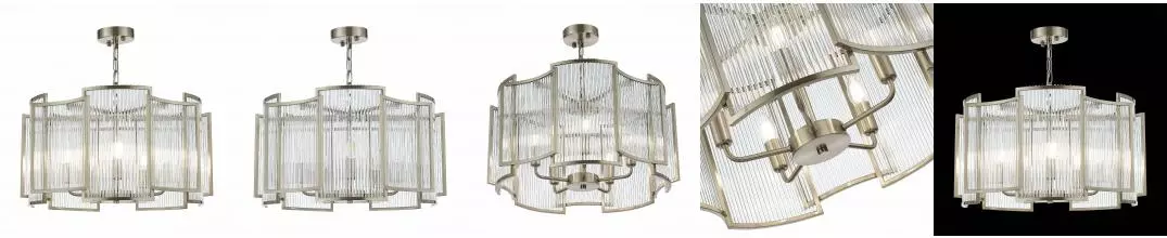 SL1234.103.05 Люстра подвесная ST-Luce Никель/Прозрачный, Никель E14 5*60W