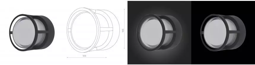 SL9504.411.01 Светильник уличный настенный ST-Luce Черный/Белый LED 1*5W 4000K