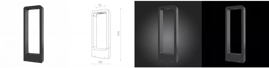 SL9506.415.01 Светильник уличный наземный ST-Luce Черный LED 1*7W 4000K