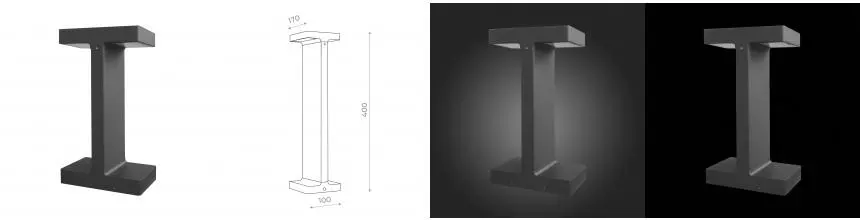 SL095.415.02 Светильник уличный наземный ST-Luce Черный LED 2*5W 4000K