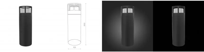 SL9507.405.01 Светильник уличный наземный ST-Luce Черный LED 1*5W 4000K