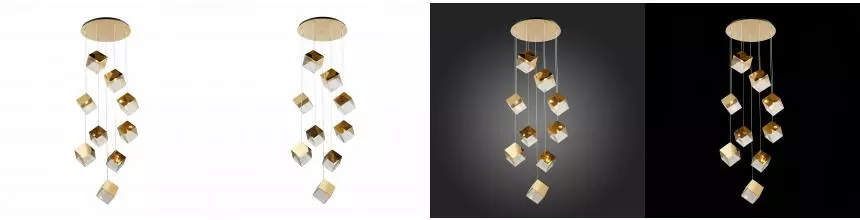 SL1182.203.09 Светильник подвесной ST-Luce Золотистый/Прозрачный, Золотистый G9 9*5W