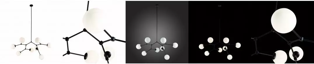 SL1506.403.08 Люстра подвесная ST-Luce Черный/Белый E14 8*40W