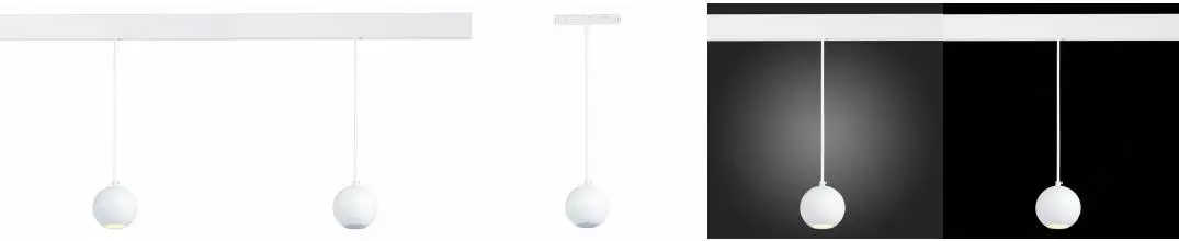 ST354.533.12 Магнитный трековый светильник подвесной Белый LED 1*12W 3000K 750Lm Ra>80 36° IP20 D100