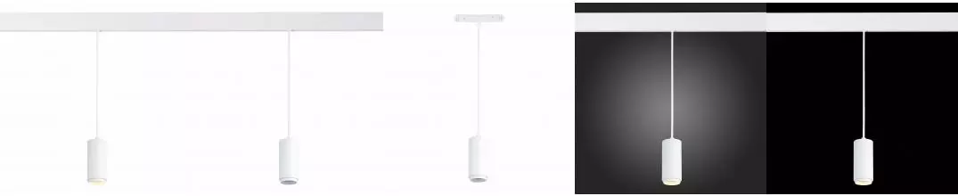 ST357.533.06 Магнитный трековый светильник подвесной ZOOM Белый LED 1*6W 3000K 667Lm Ra>80 10-60° IP