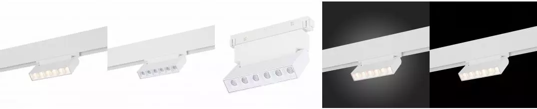 ST364.536.06 Магнитный трековый светильник белый LED 1*6W 3000K 532Lm Ra>80 36° IP20 L120xW22xH108 4