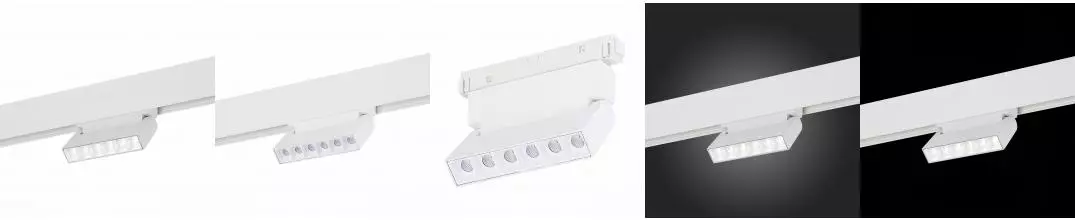 ST364.546.06 Магнитный трековый светильник белый LED 1*6W 4000K 532Lm Ra>80 36° IP20 L120xW22xH108 4