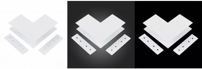 ST007.569.00 Внешний угол-соединитель для подвесного / накладного магнитного шинопровода ST-Luce Бел