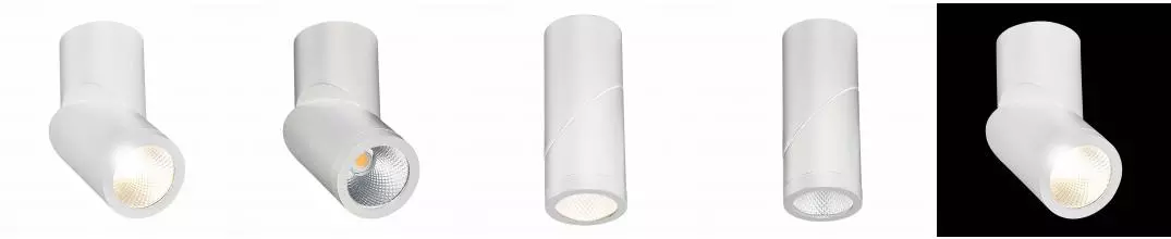 ST650.532.10 Светильник потолочный Белый LED 1*10W 3000K 800Lm Ra>90 38° IP44 D62xH151 165-265V