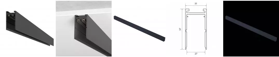 ST015.419.00 Шинопровод SKYLINE 220 накладной ST-Luce Черный